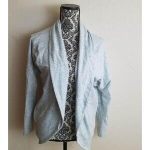 Zella Cardigan Sweater Size S Small By The Ocean Open Front Green Surf Heather